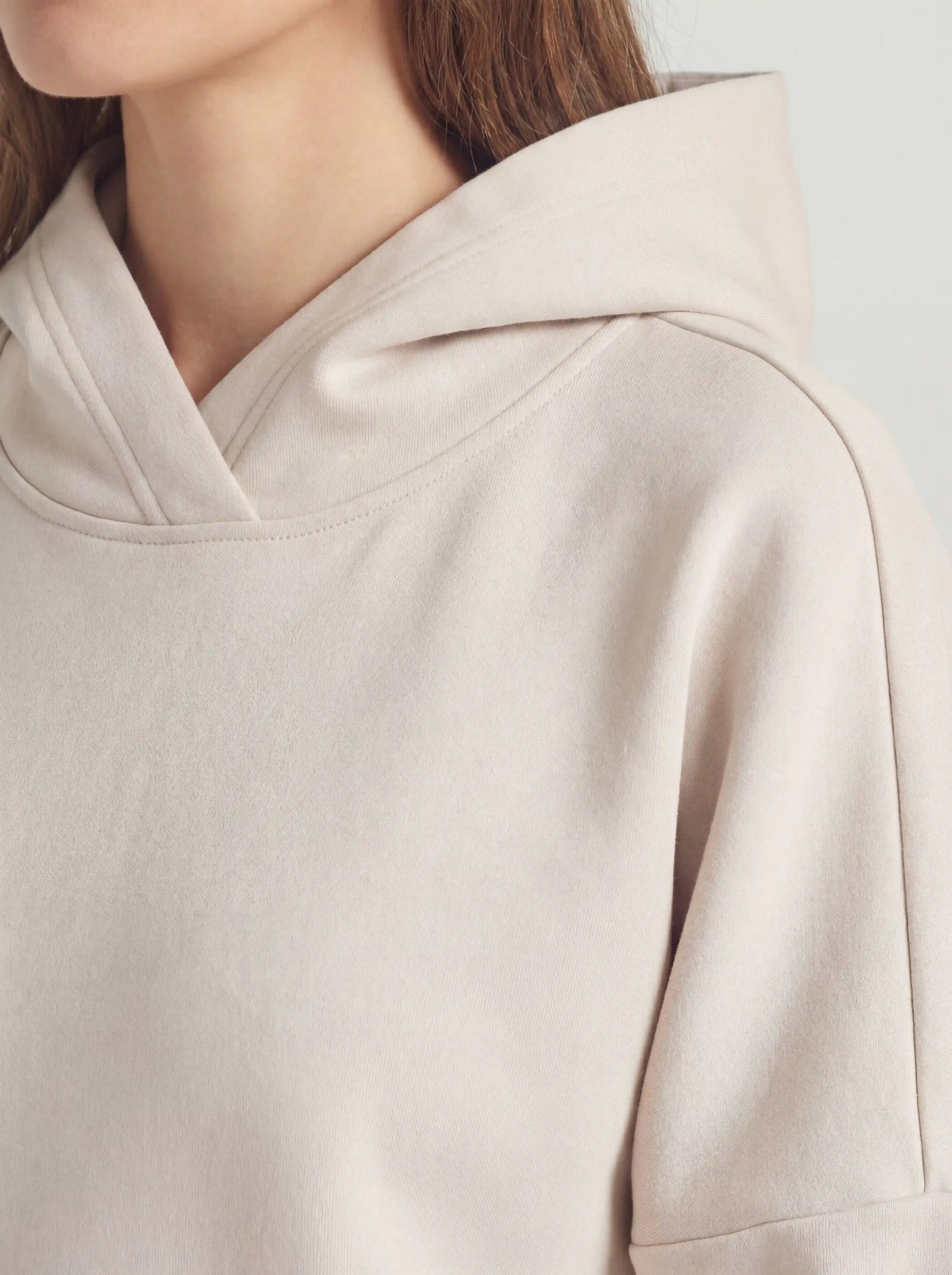 Oversized Four Way Stretch Slit Hem Performance Hoodie