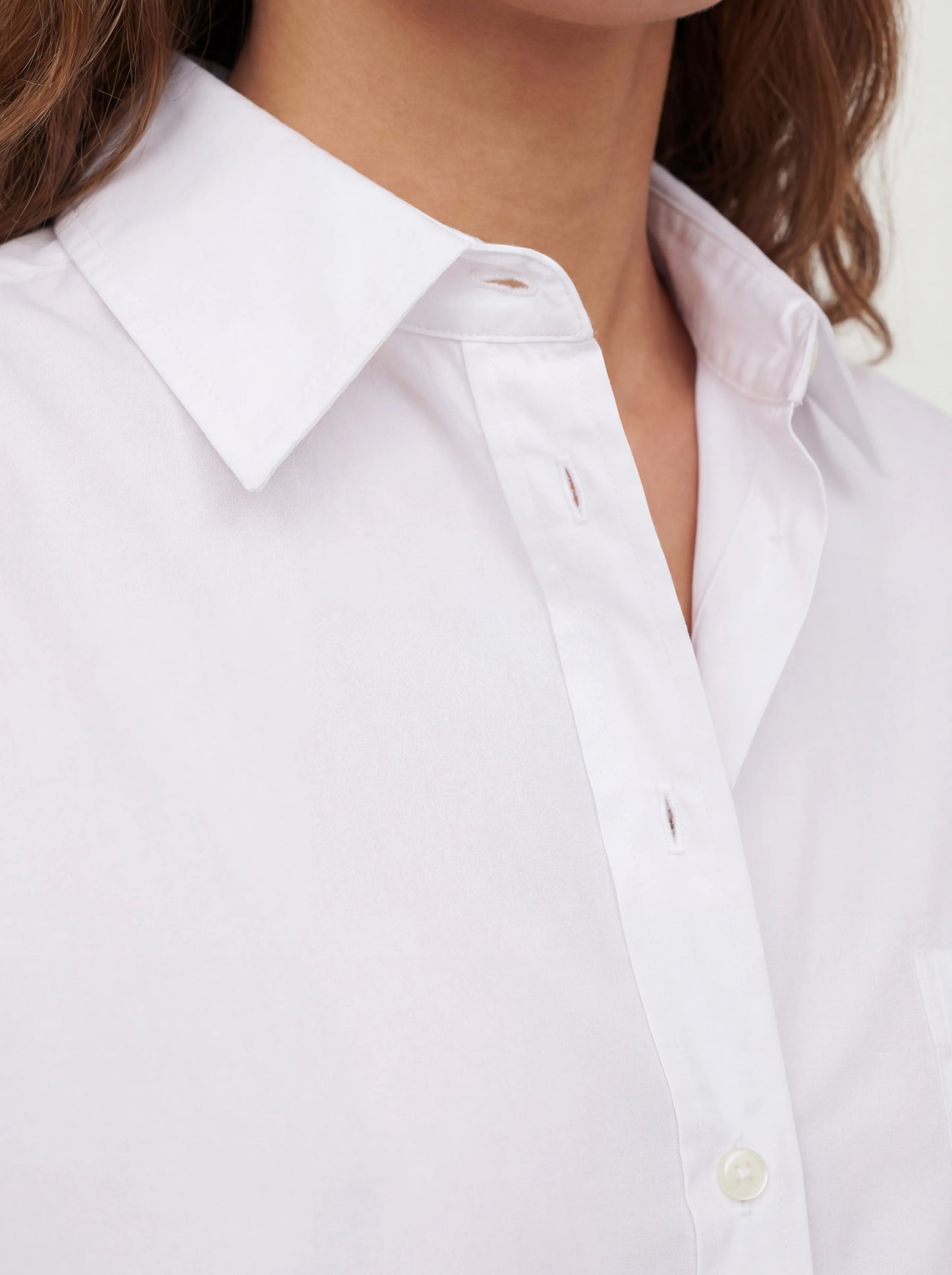 Oval Silhouette Longline Curved Hem Hip Covering Shirt