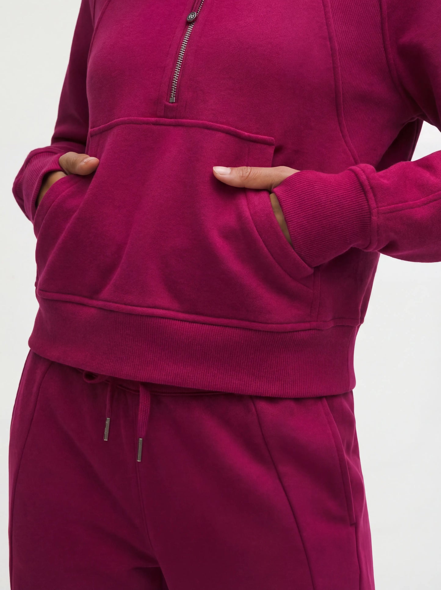 Oversized Cotton Blend Waist Hoodie with Thumbholes