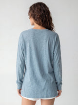 Loose Fitting Graffiti Art Print Raw Edge Top