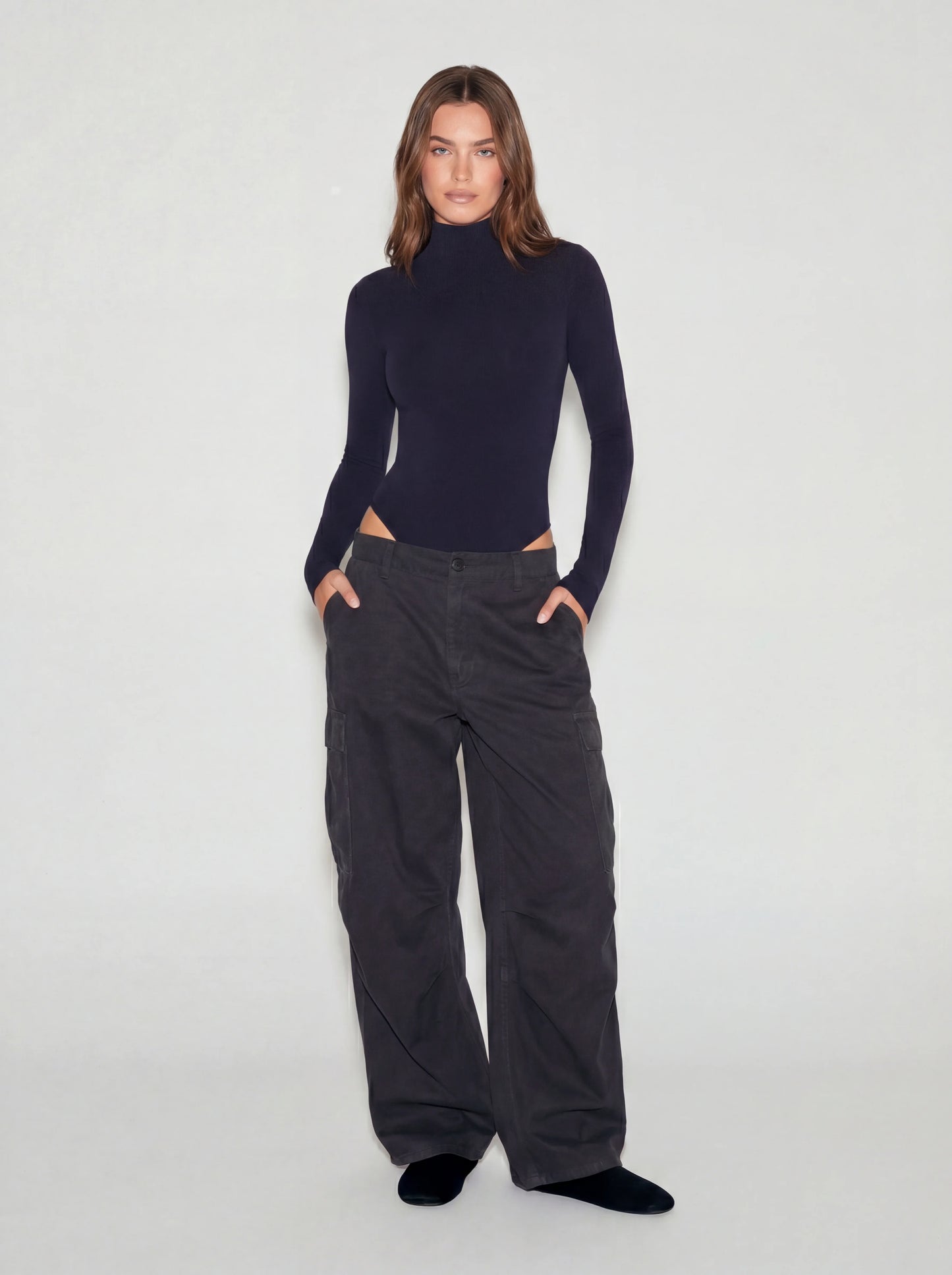 Oversized Bungee Hem Cargo Pants