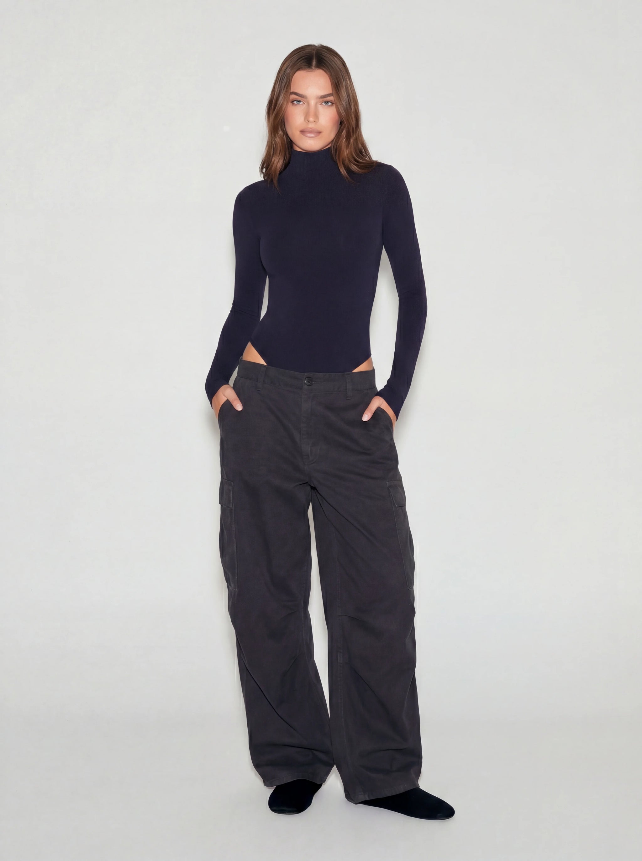 Oversized Bungee Hem Cargo Pants