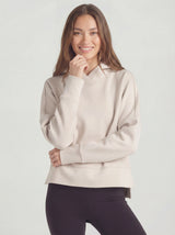 Oversized Four Way Stretch Slit Hem Performance Hoodie