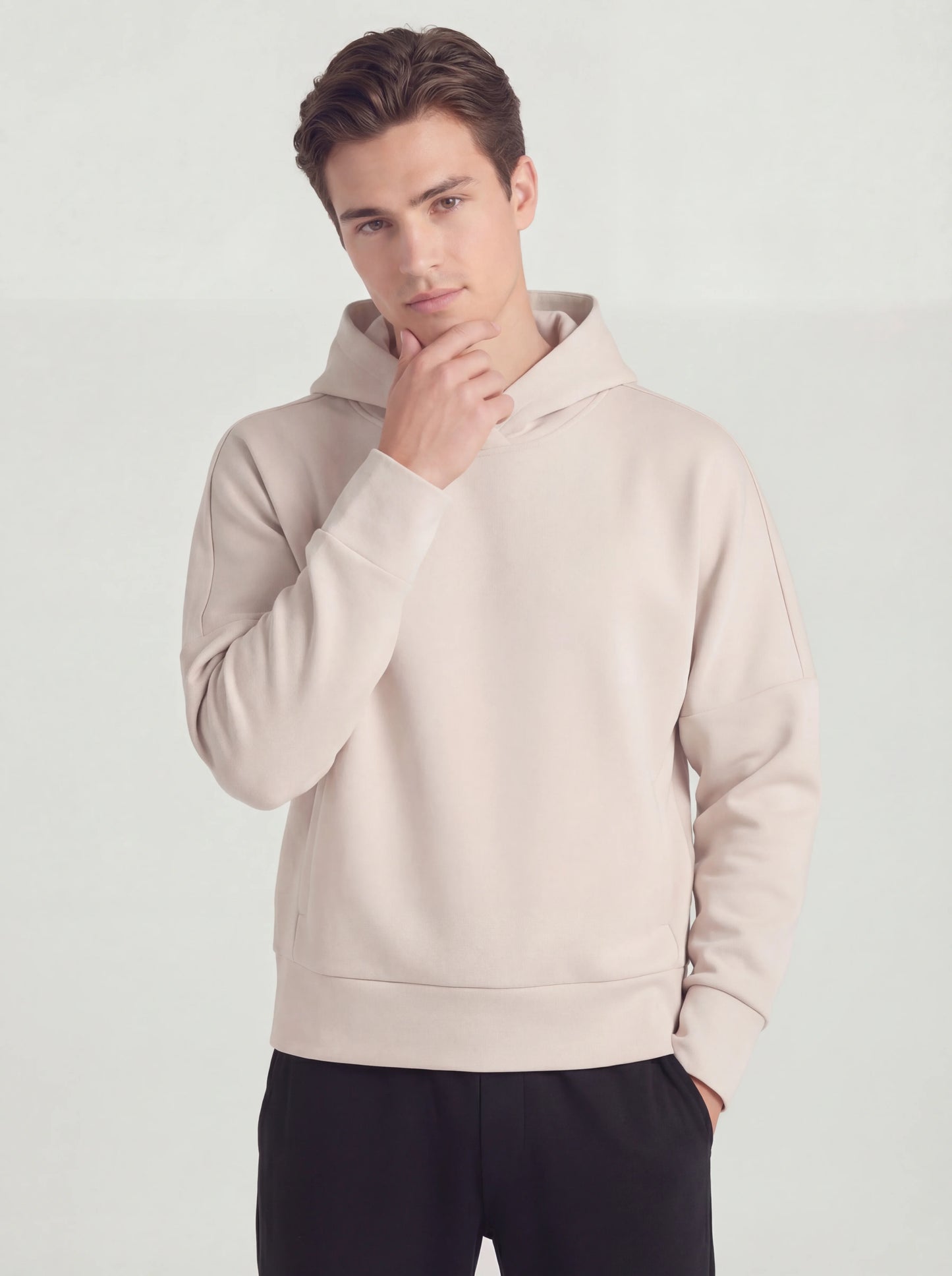 Oversized Four Way Stretch Slit Hem Performance Hoodie