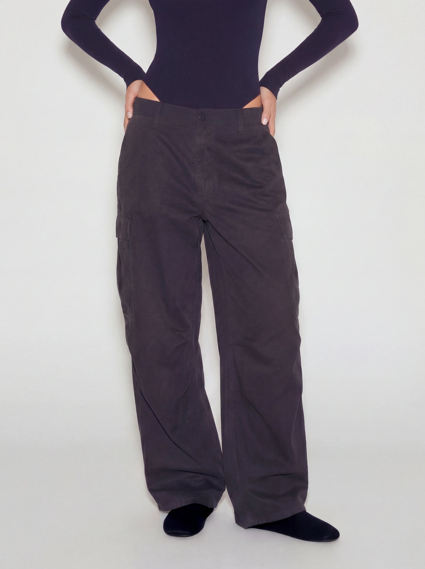 Oversized Bungee Hem Cargo Pants