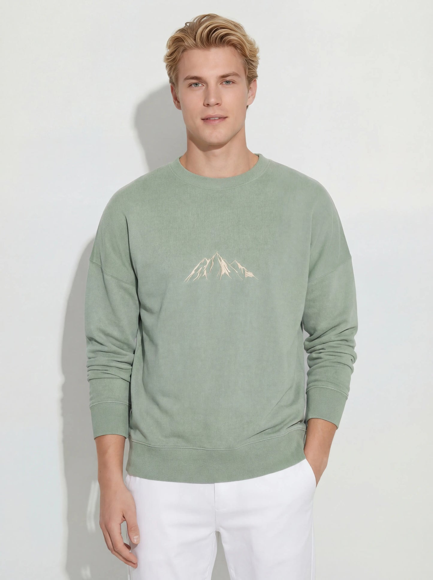 Oversized Cotton Crewneck Sweatshirt