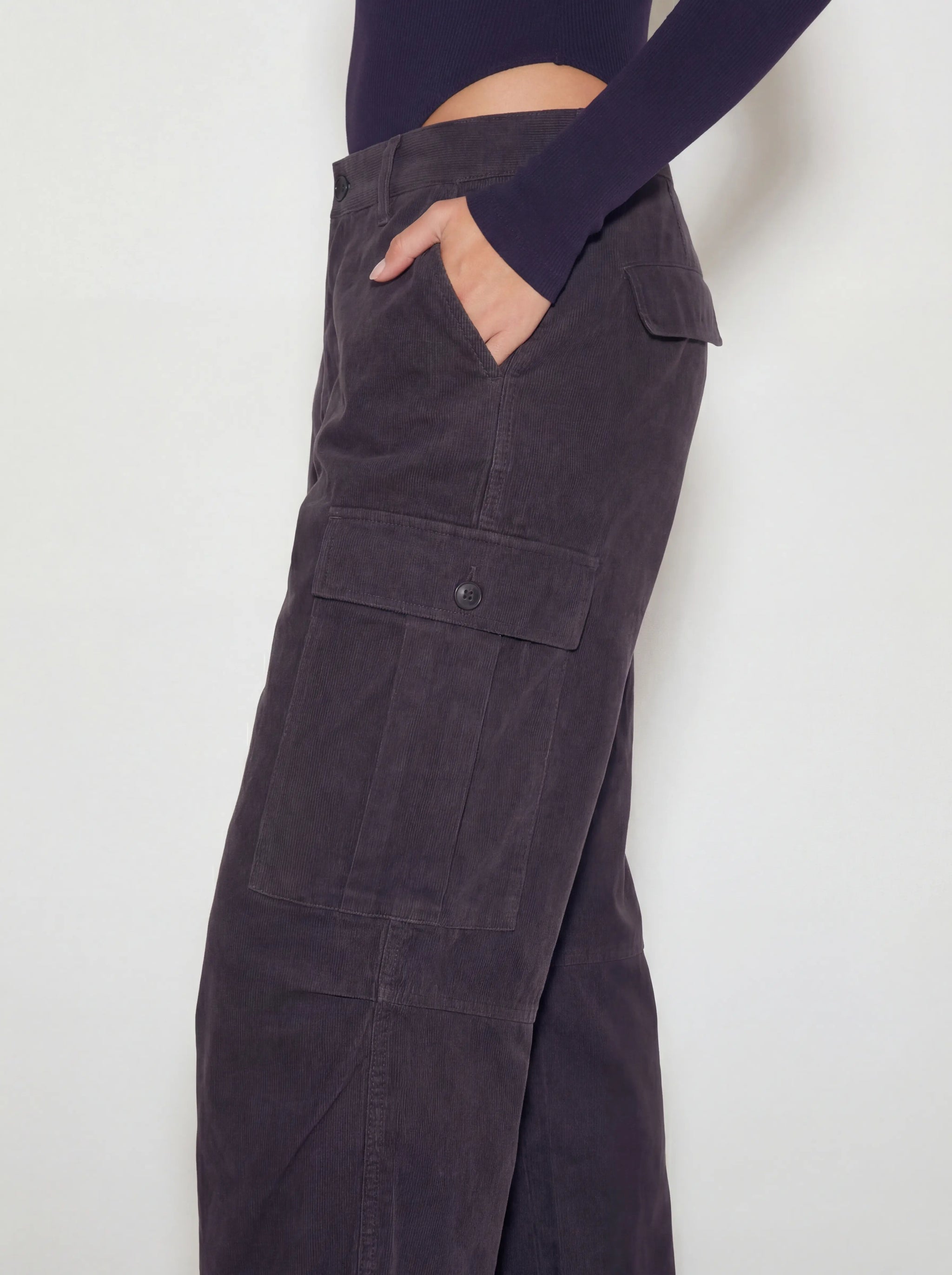 Oversized Bungee Hem Cargo Pants