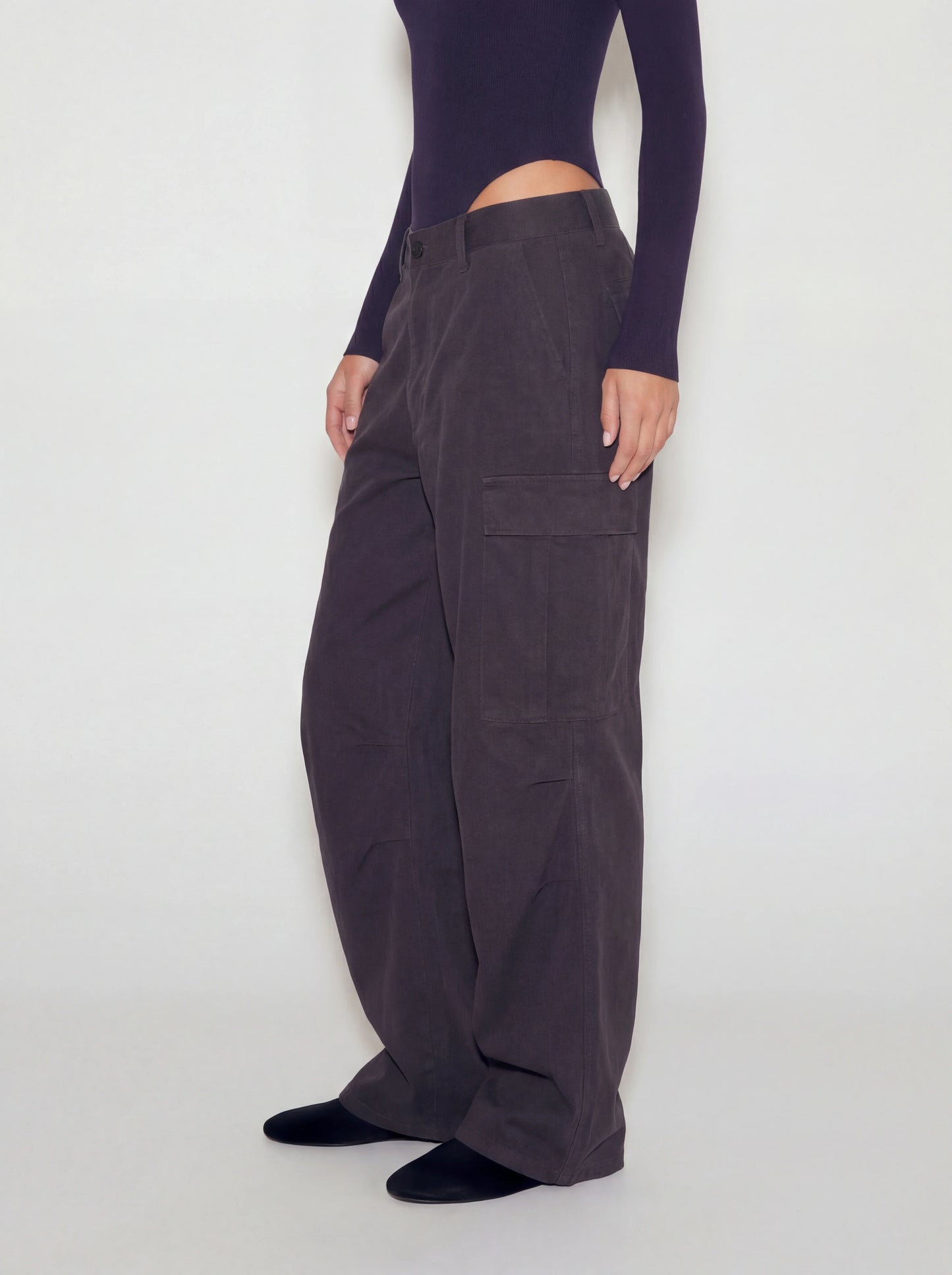 Oversized Bungee Hem Cargo Pants