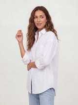 Oval Silhouette Longline Curved Hem Hip Covering Shirt