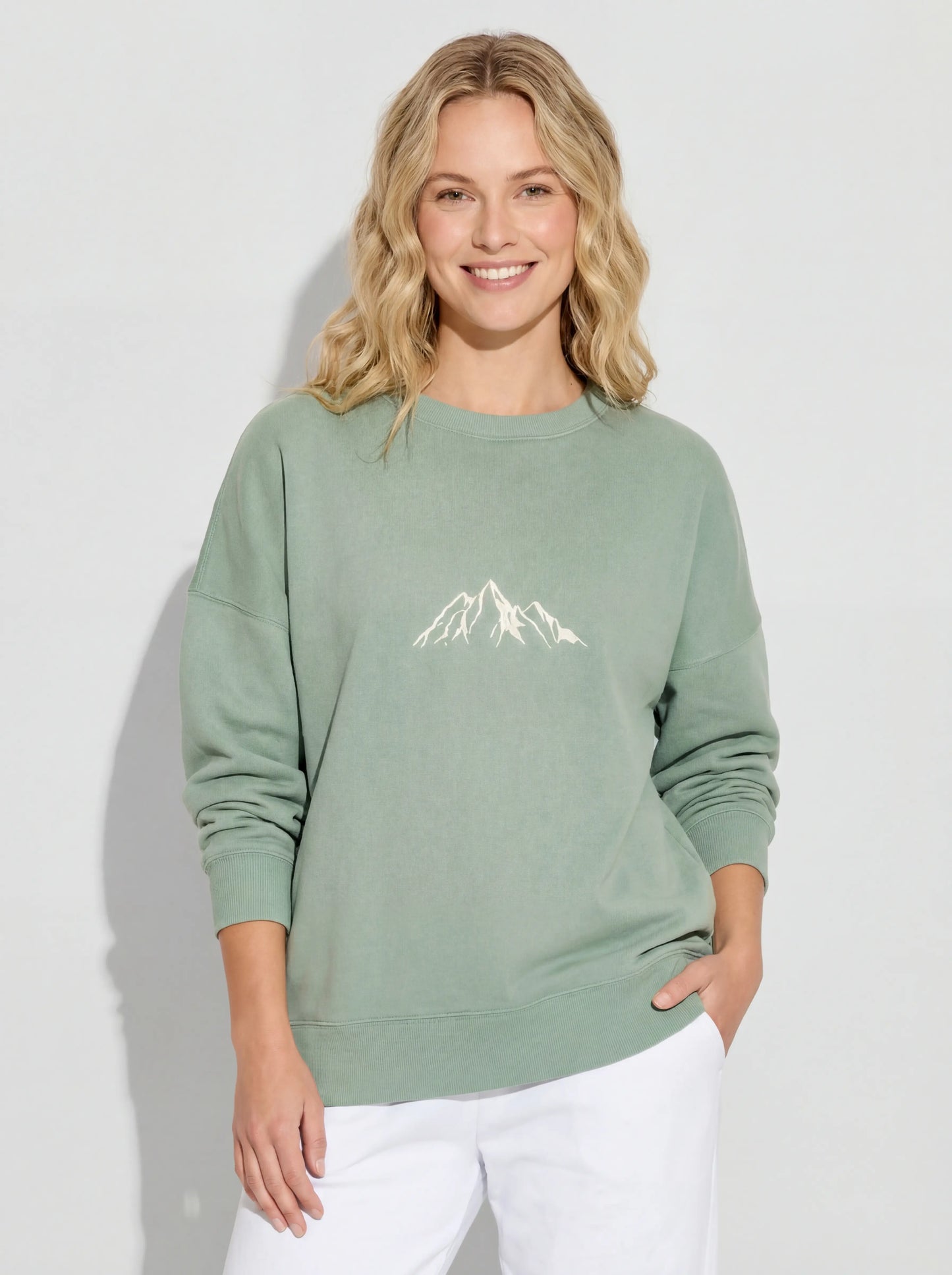 Oversized Cotton Crewneck Sweatshirt