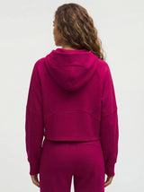 Oversized Cotton Blend Waist Hoodie with Thumbholes