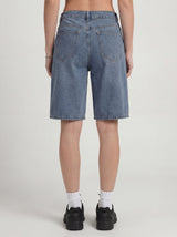 Low Rise Oversized Rivet Detail Above Knee Shorts