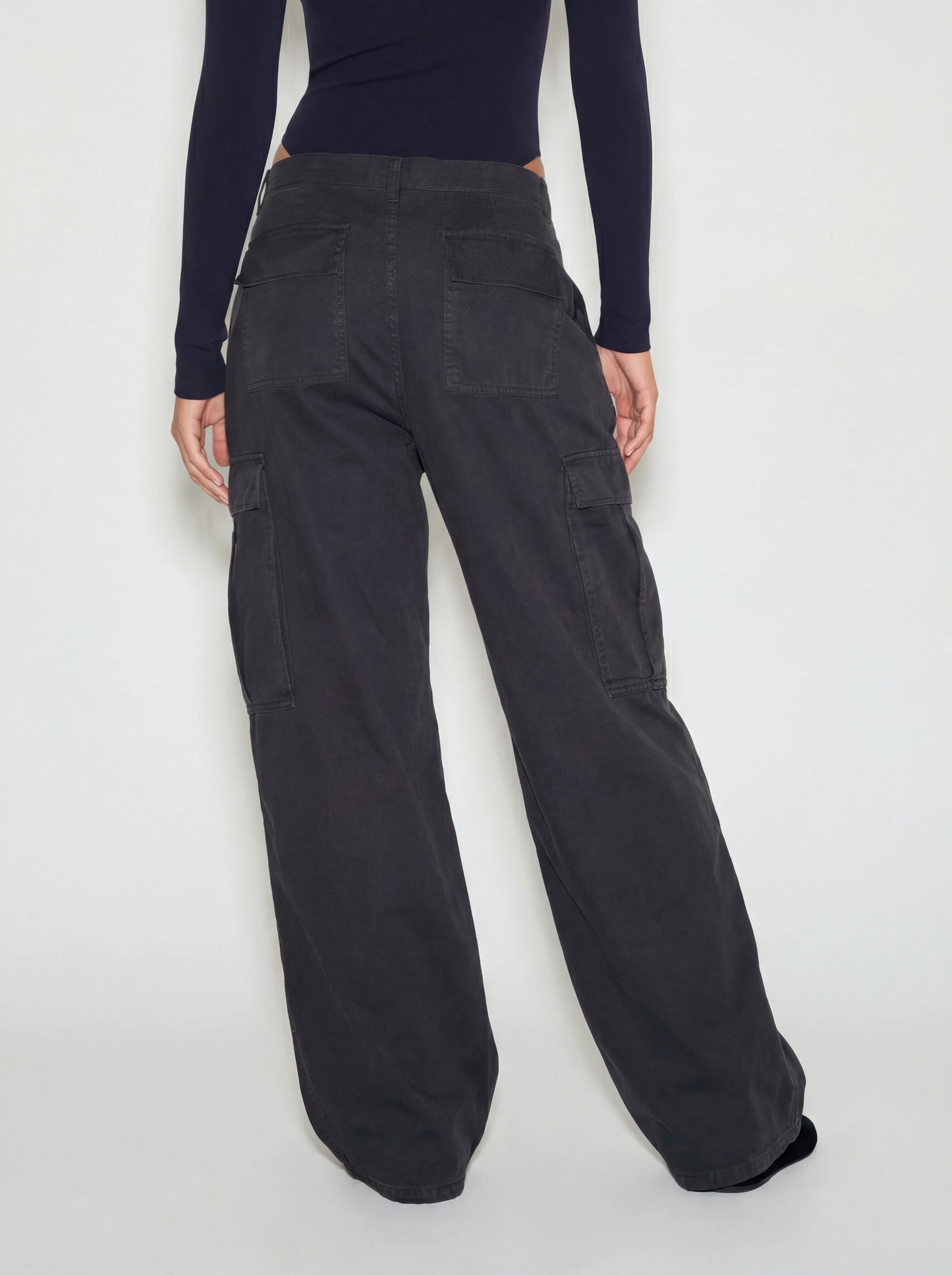 Oversized Bungee Hem Cargo Pants