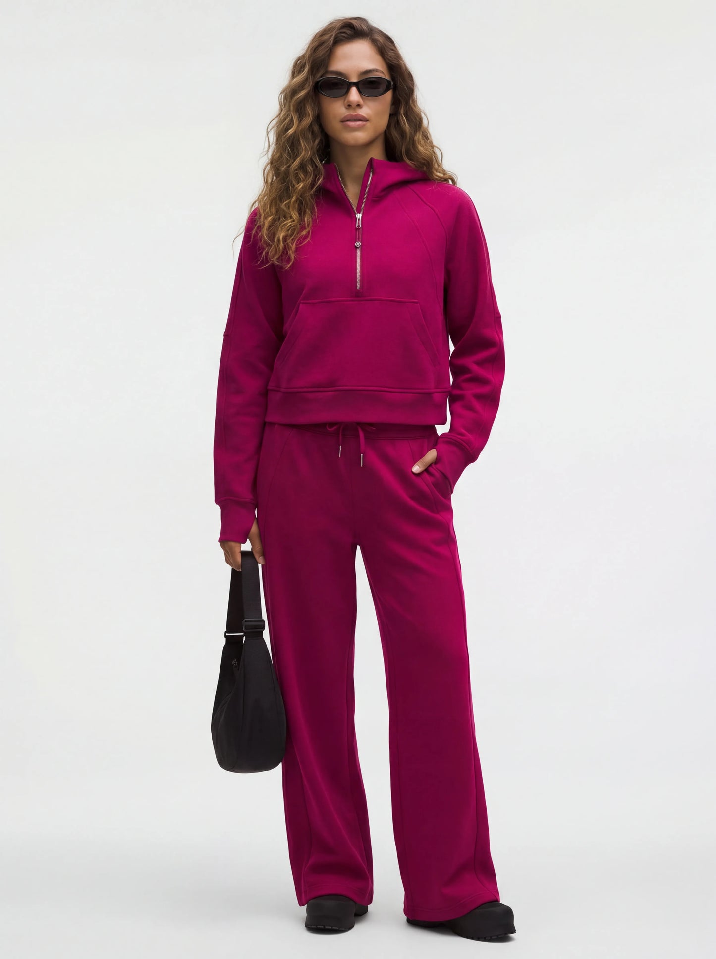 Oversized Cotton Blend Waist Hoodie with Thumbholes