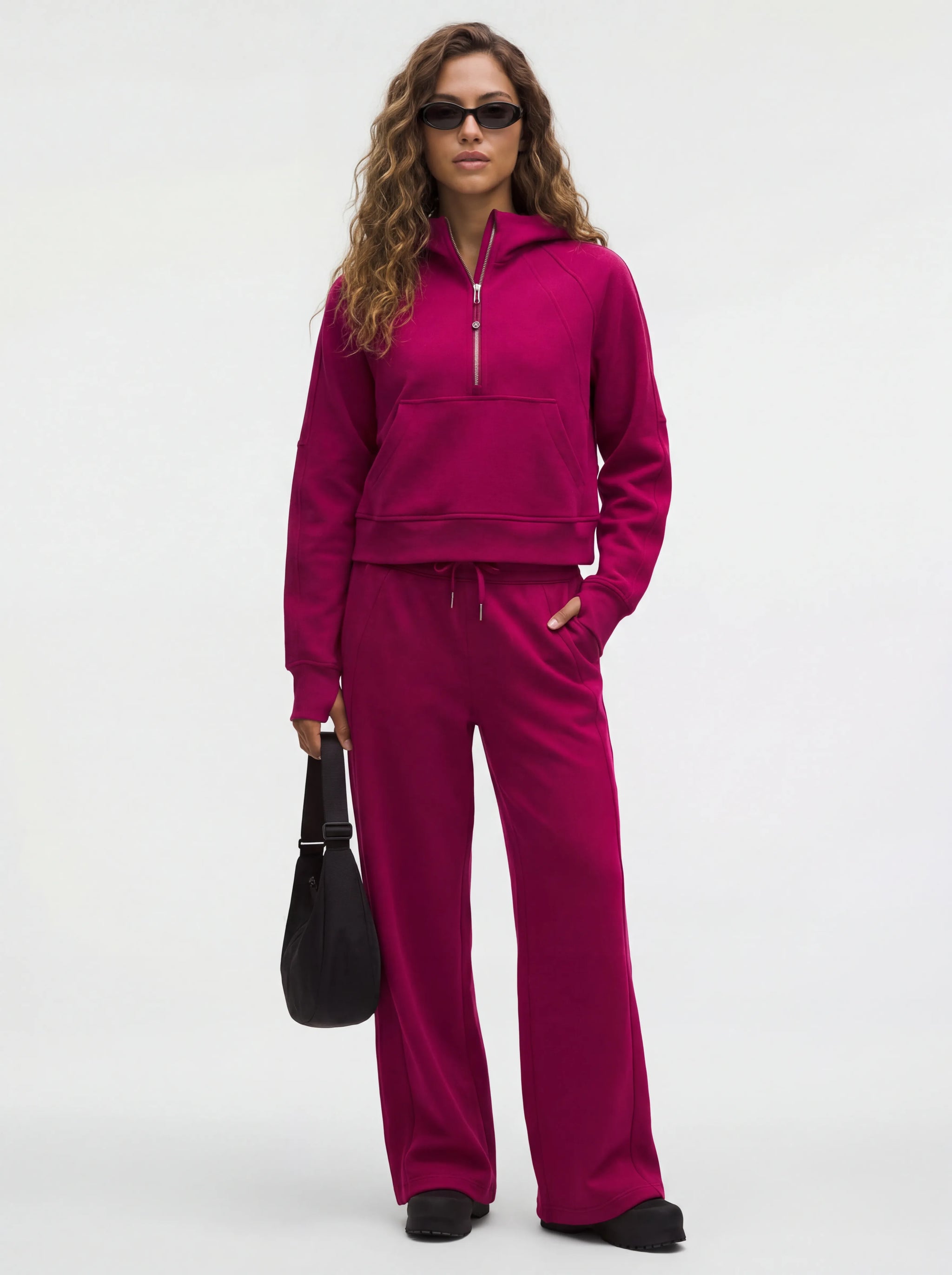 Oversized Cotton Blend Waist Hoodie with Thumbholes