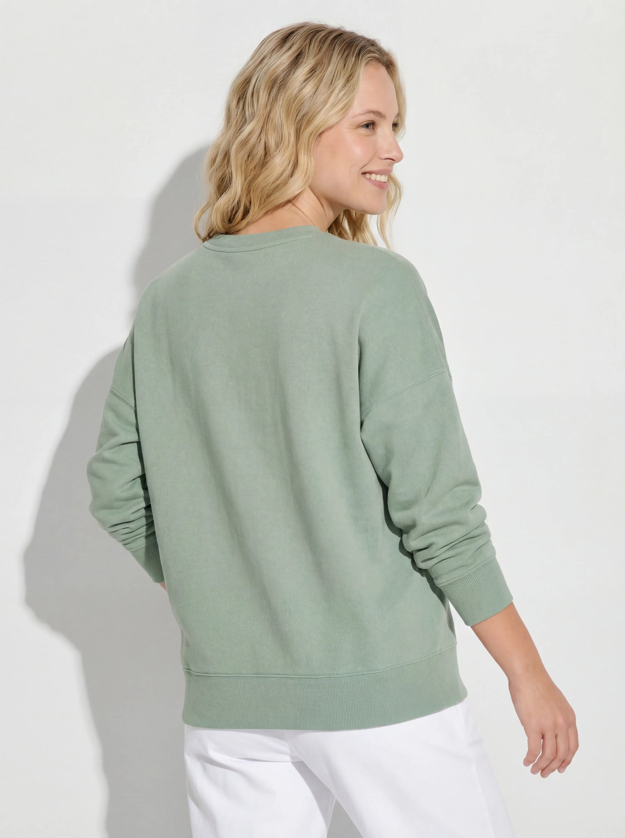 Oversized Cotton Crewneck Sweatshirt