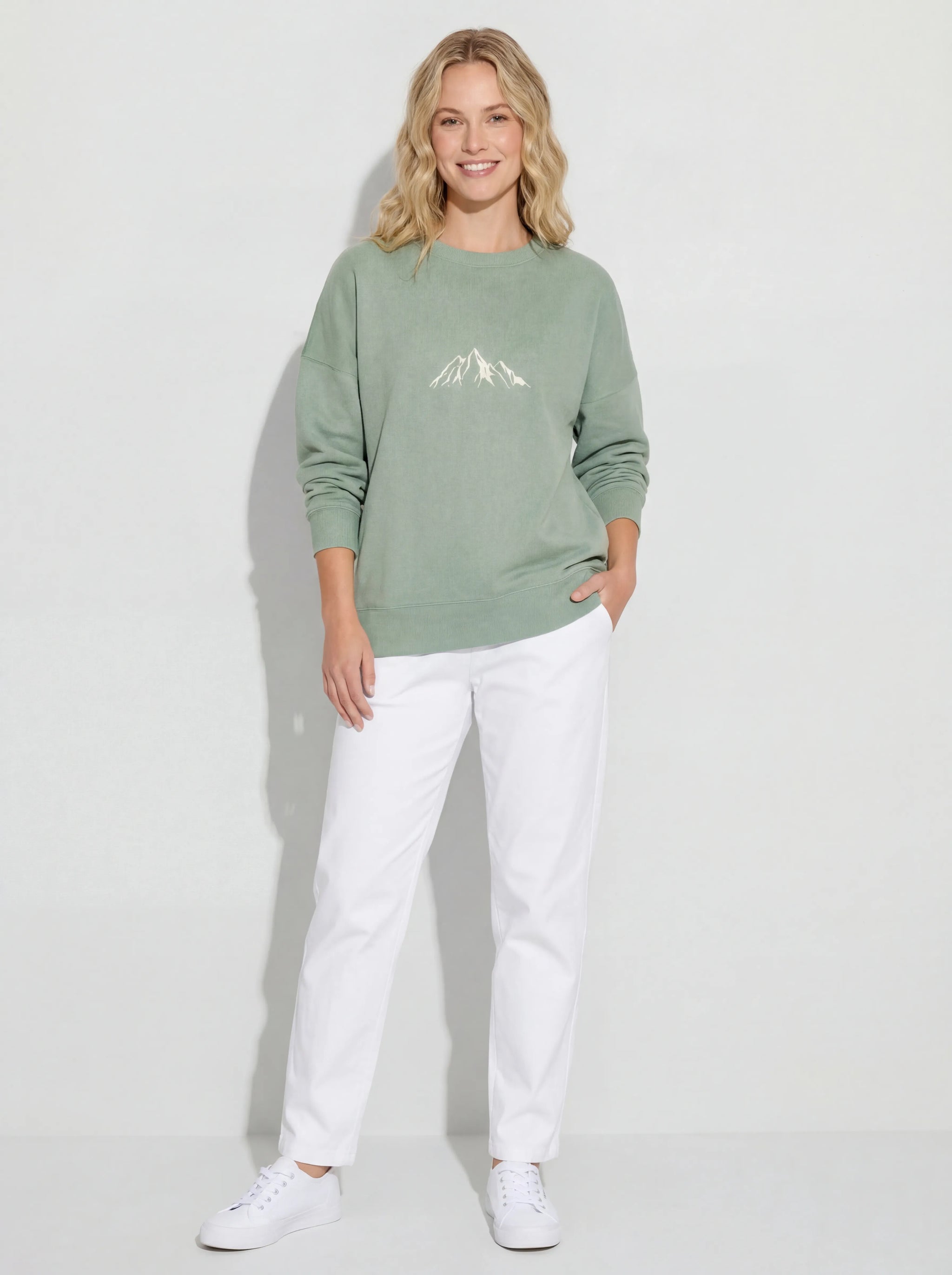 Oversized Cotton Crewneck Sweatshirt