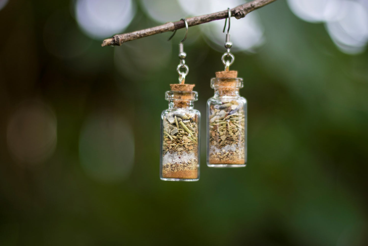 I Am Shielded Spell Jar Earrings