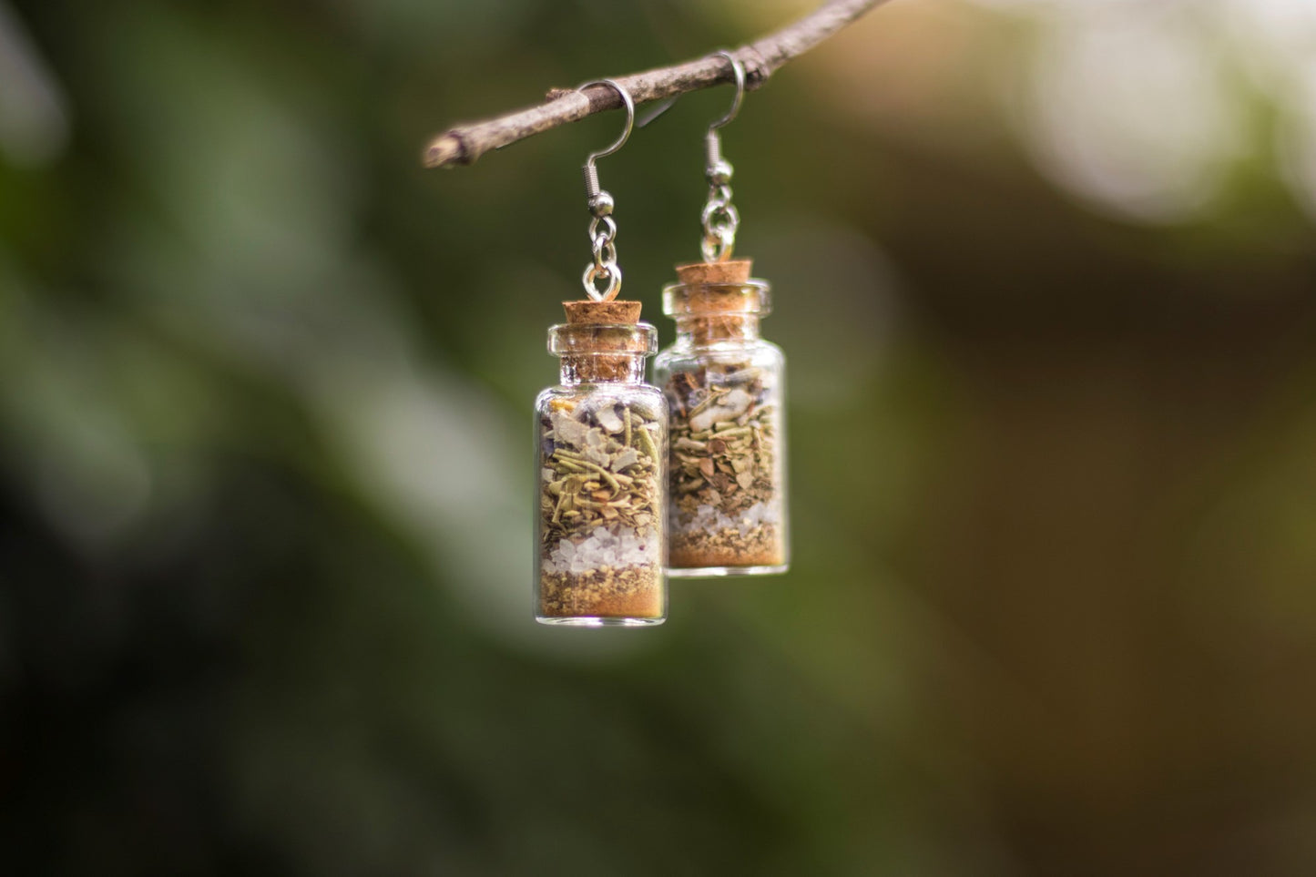 I Am Shielded Spell Jar Earrings