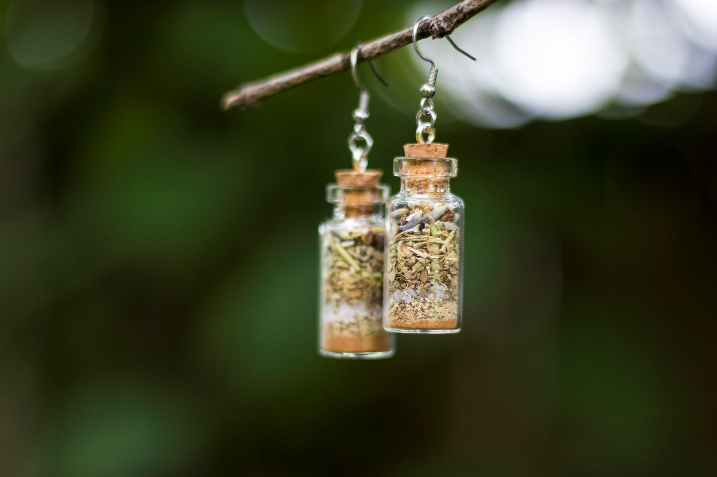 I Am Shielded Spell Jar Earrings