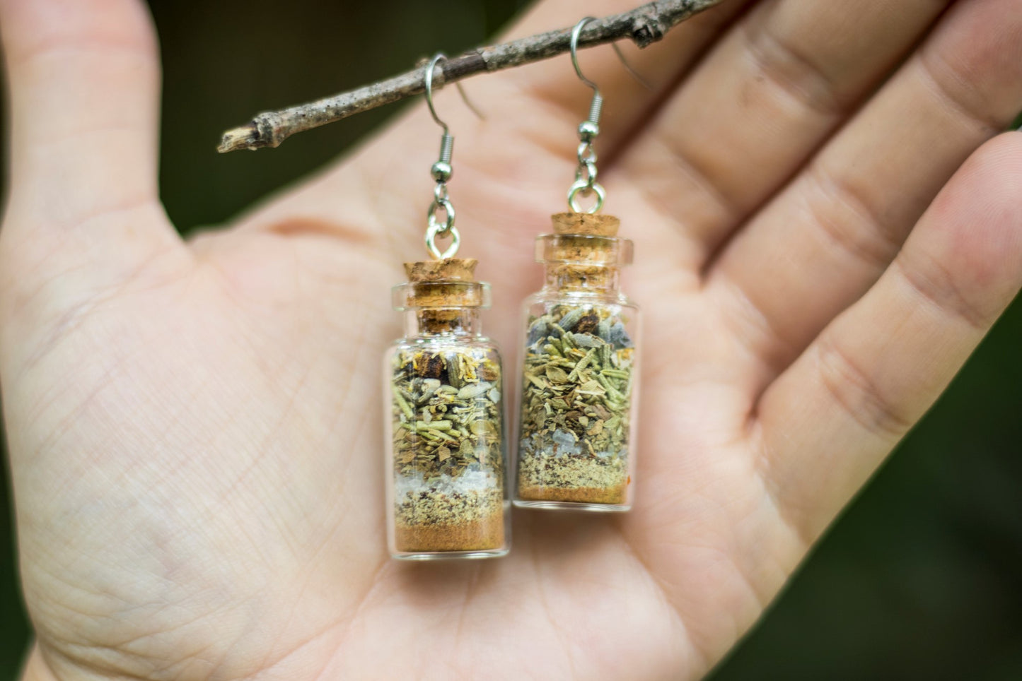 I Am Shielded Spell Jar Earrings