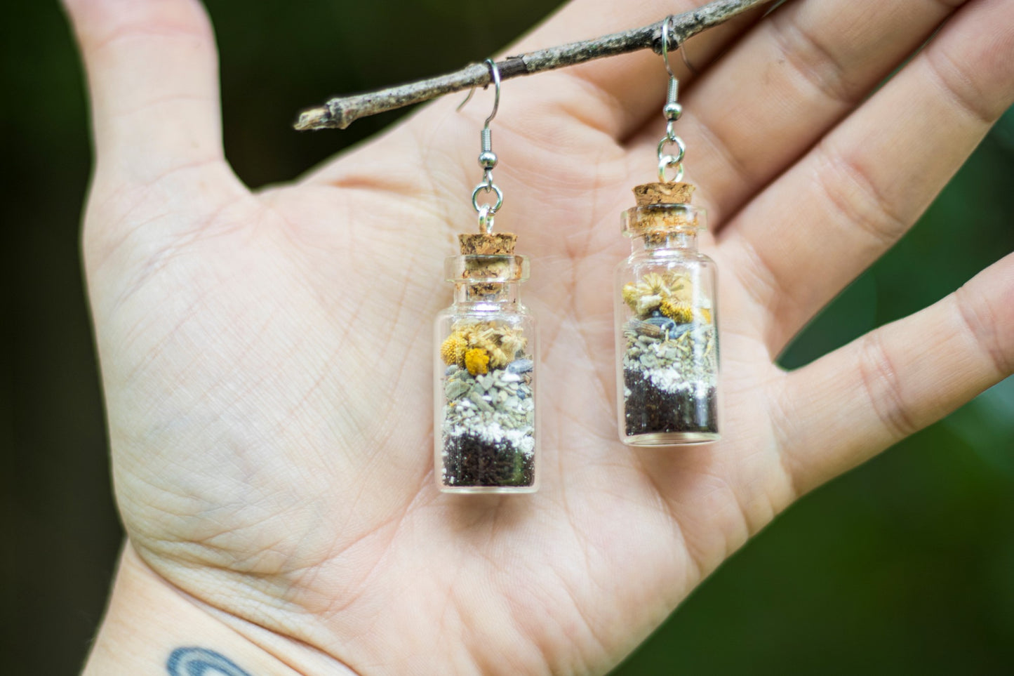 Bad Be Gone Spell Jar Earrings