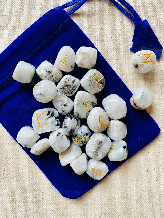 Rainbow Moonstone Rune Set