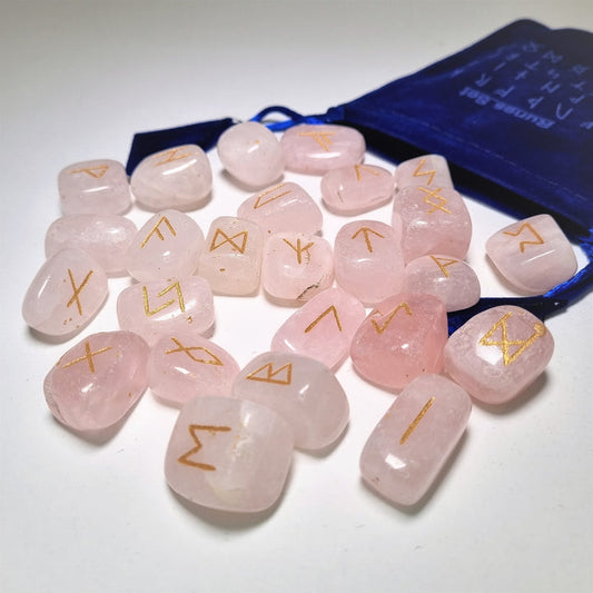 Rose Quartz Rune Set