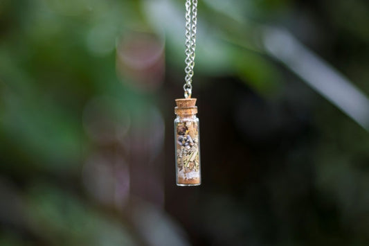 I Am Shielded Spell Jar Necklace