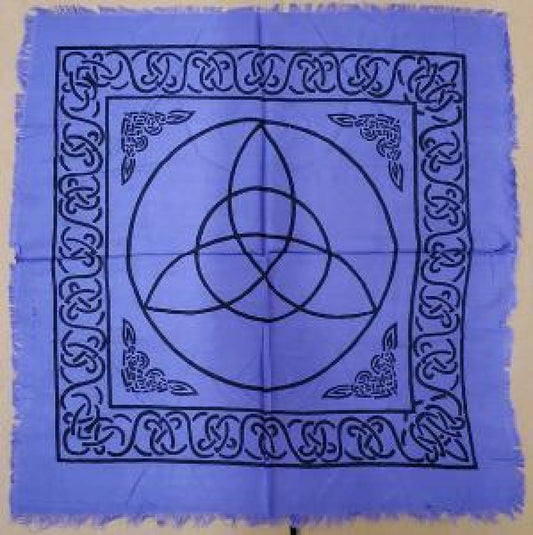 Triquetra Altar Cloth - Purple & Black