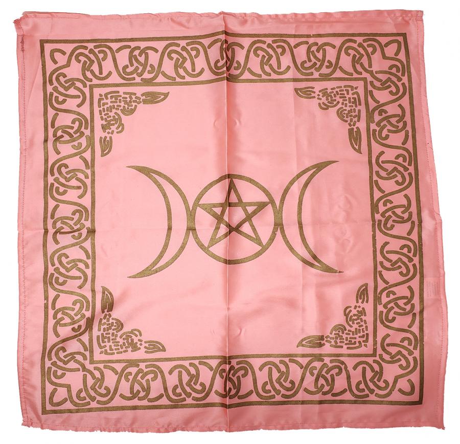 Triple Moon with Pentagram Altar Cloth